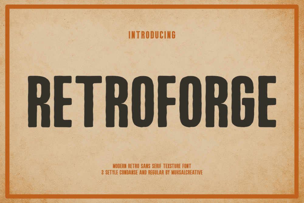 Retroforge – Vintage Industrial Typeface