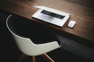 Content marketing trends in 2025 with laptop and digital strategy planning on desk