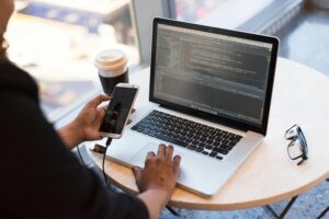 Email marketing trends in 2025 with laptop showing email application and campaign dashboard