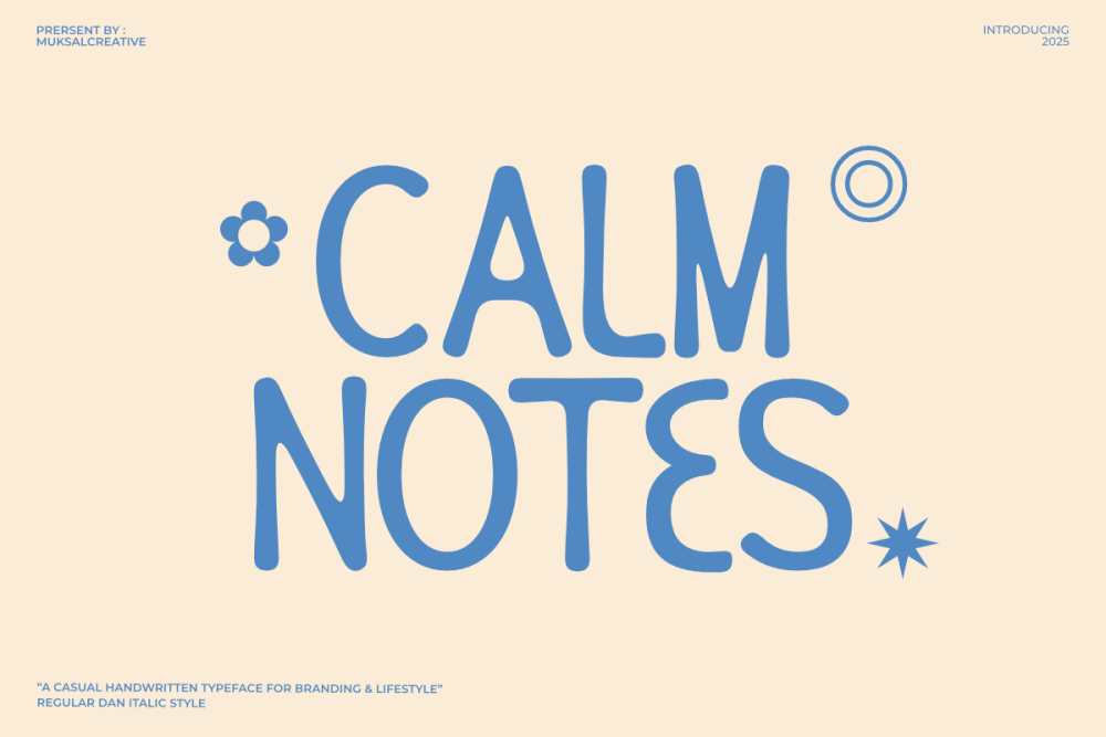 Calm notes - Handwritten Typeface