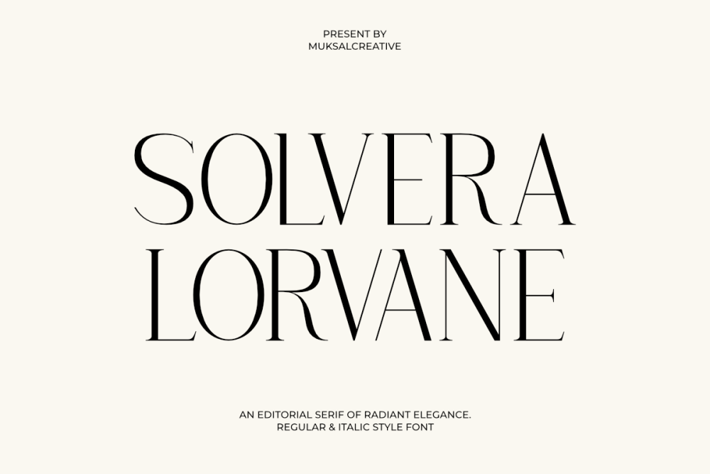 Solvera Lorvane - Elegant Serif Font