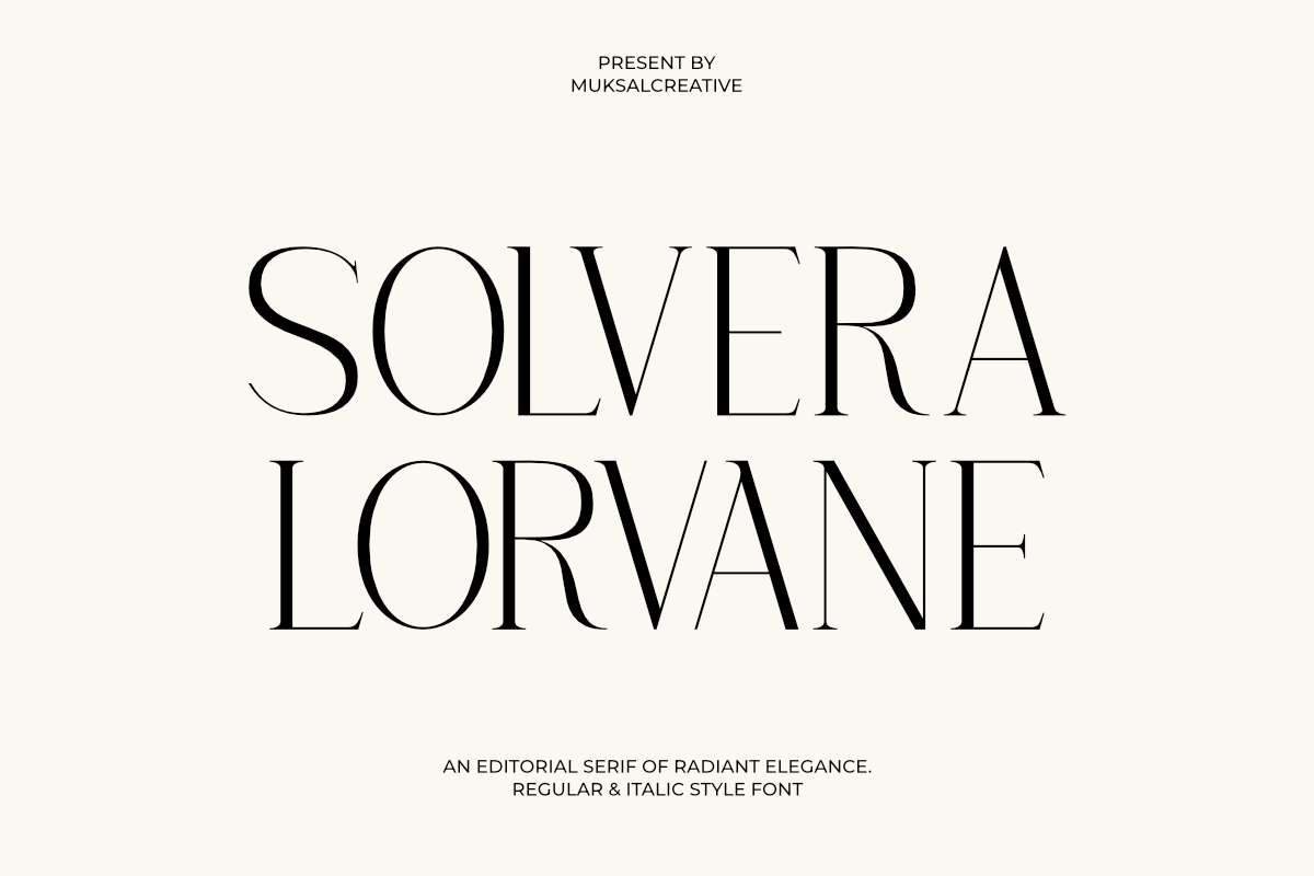 Solvera Lorvane - Elegant Serif Font