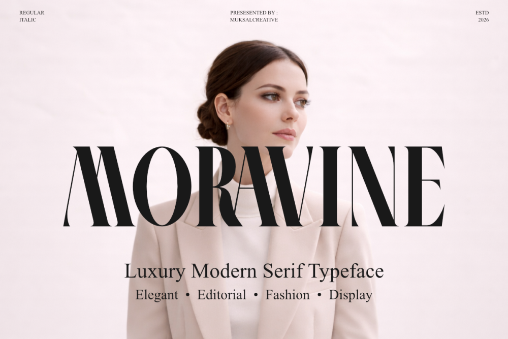 Moravine Modern Editorial Serif Typeface