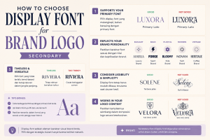 ow to choose display font for brand logo Secondary