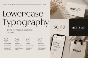 lowercase typography trend for modern branding in 2026