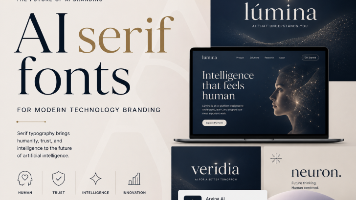 AI serif fonts for modern technology branding