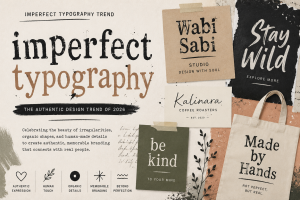 imperfect typography trend for authentic branding in 2026