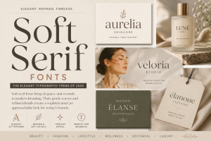 soft serif fonts for elegant modern branding in 2026