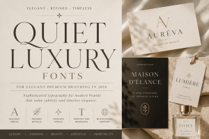 quiet luxury fonts for elegant premium branding in 2026