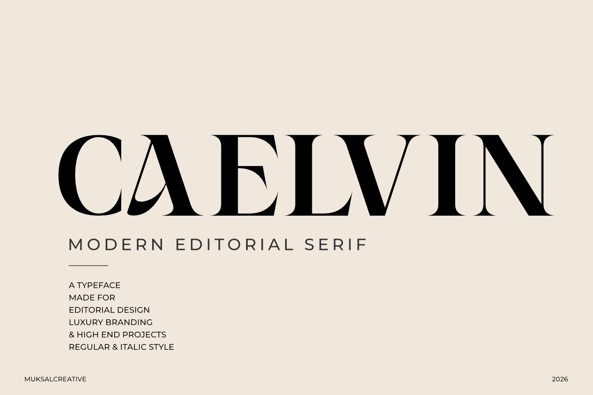 Caelvin – Modern Editorial Serif