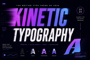 kinetic typography trends for digital branding and motion graphics in 2026